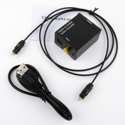 Convertidor de Audio digital a análogo  (optico a RCA/3.5mm y Coaxial a RCA/3.5mm)